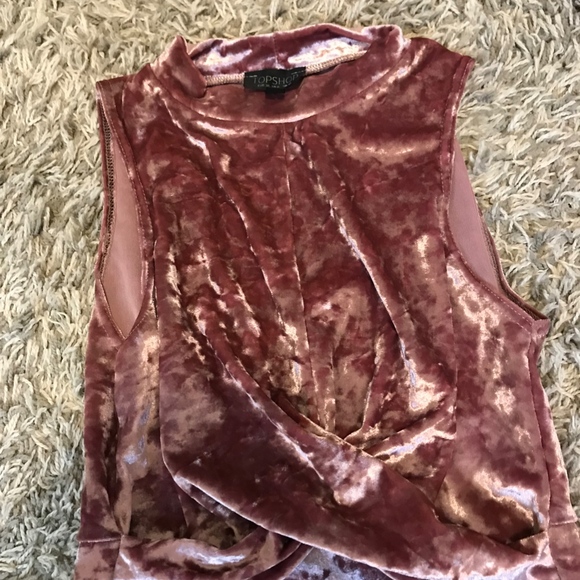 Velvet Cropped Top - Picture 2 of 6